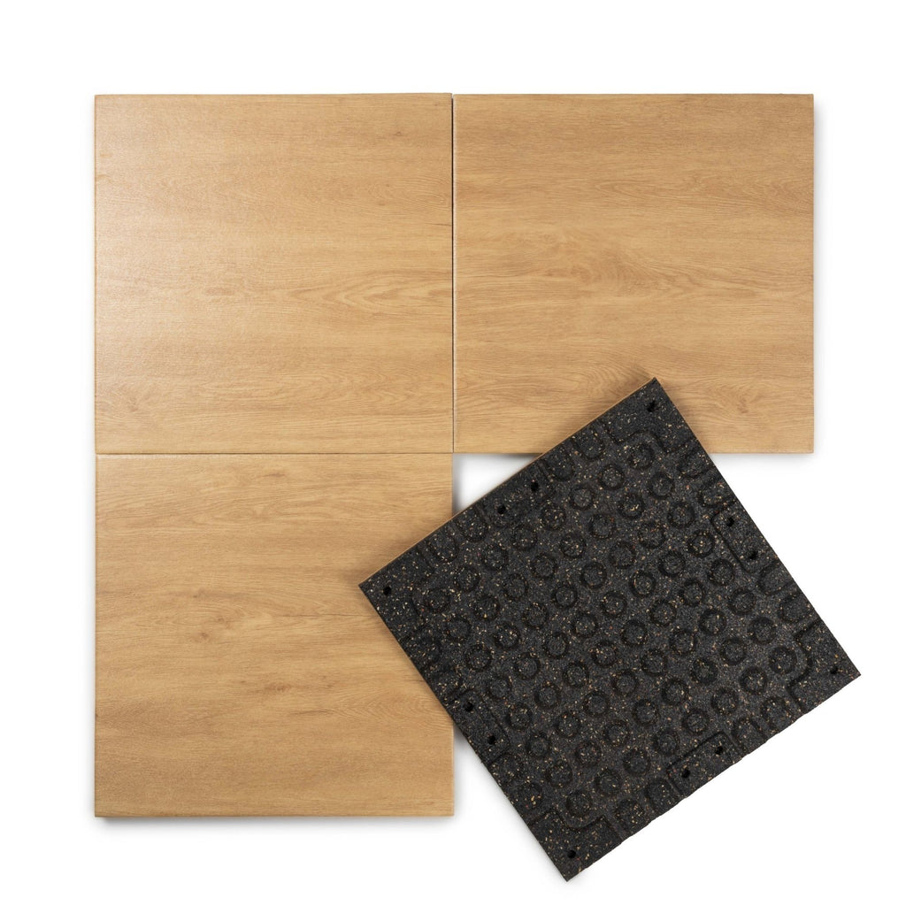 Pack IRONSIDE 4 Pisos de Caucho Simulación Madera