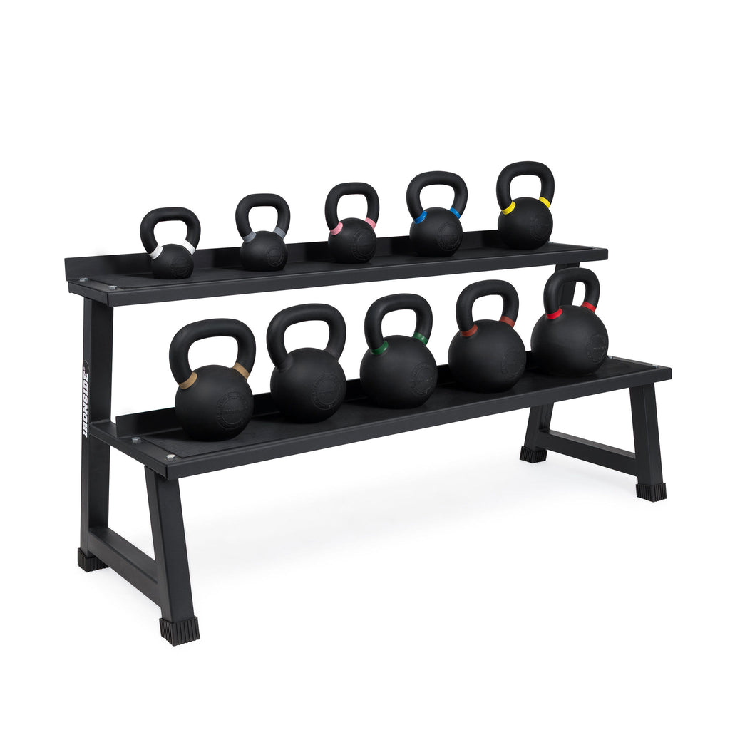 Set Kettlebells Premium 4 a 32 KG + Rack de Almacenamiento IRONSIDE