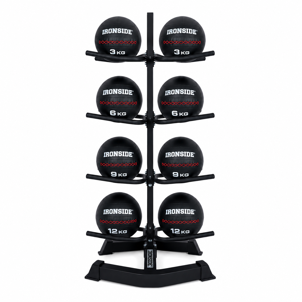 Pack IRONSIDE Wall Balls con Rack de Almacenamiento 3 a 12 KG
